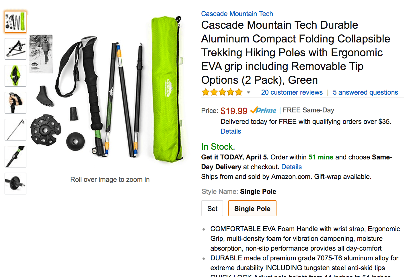 Amazon Ürün Araştırması Trekking Direkleri