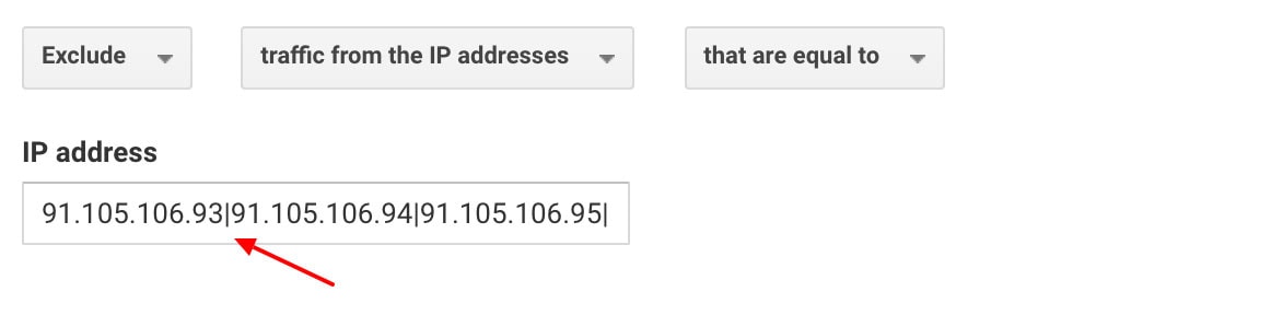 Excludeți mai multe adrese IP în Google Analytics
