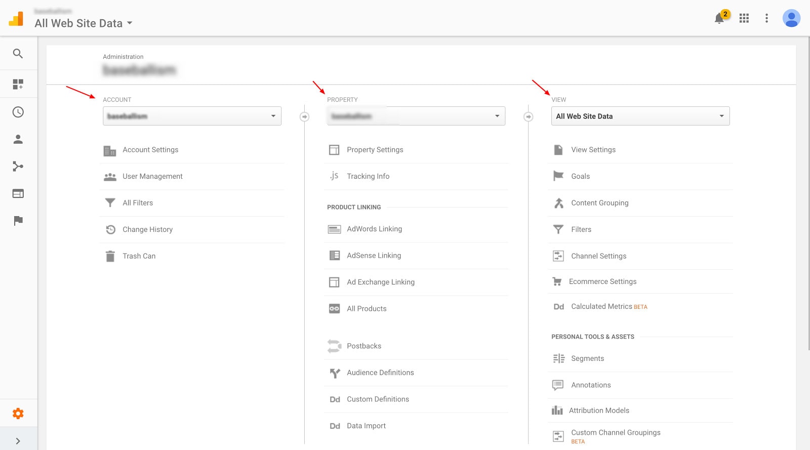 Vizualizări Google Analytics