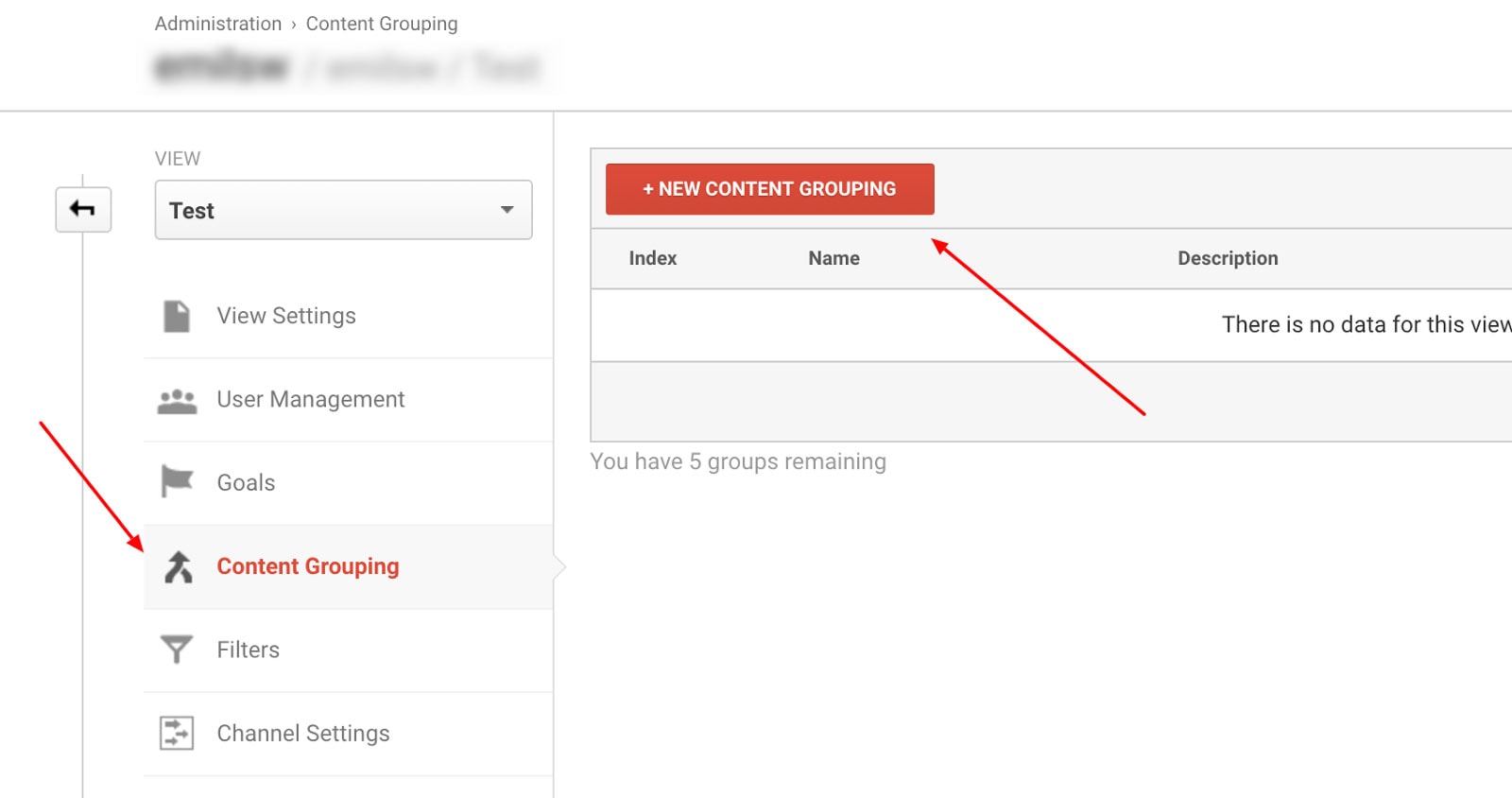 Conținut de grup în Google Analytics