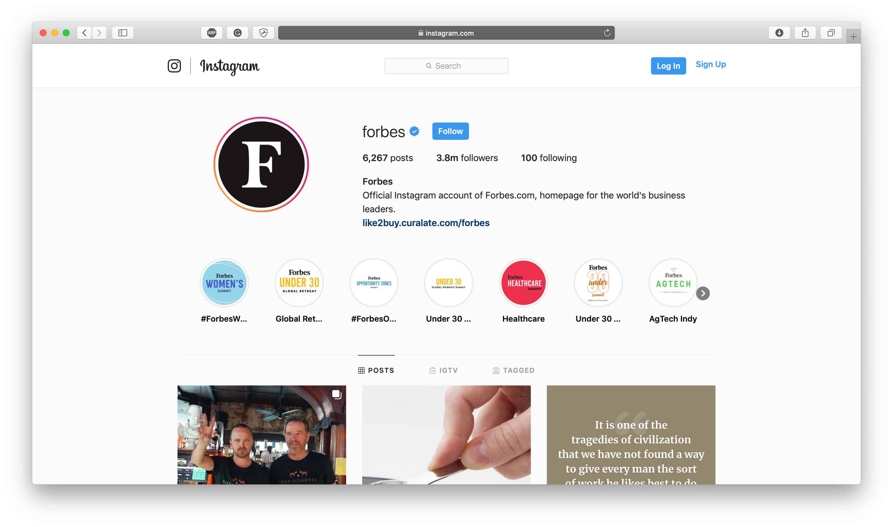 Forbes Instagram Biyografisi