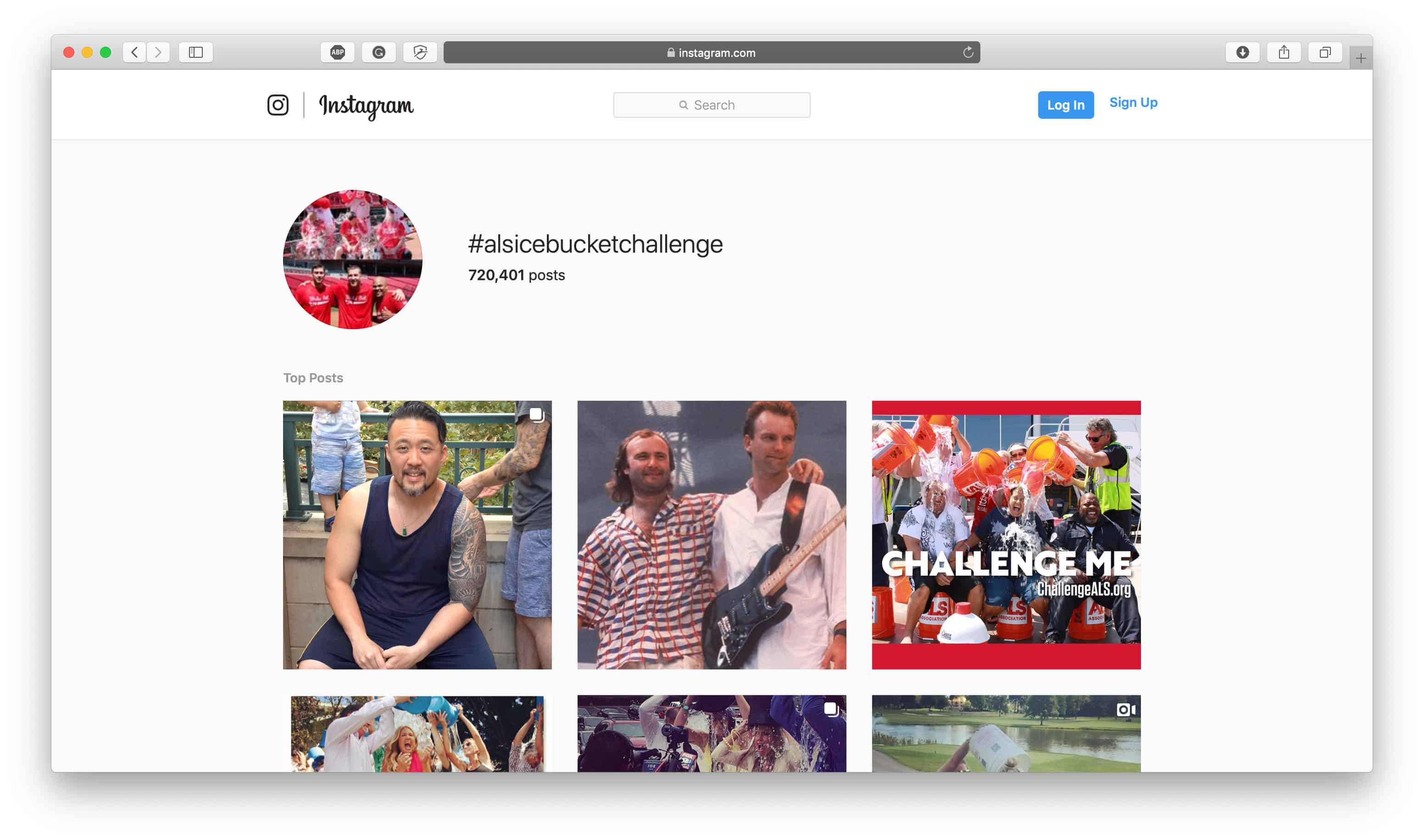 ALS Ice Bucket Challenge Instagram Kampanyası