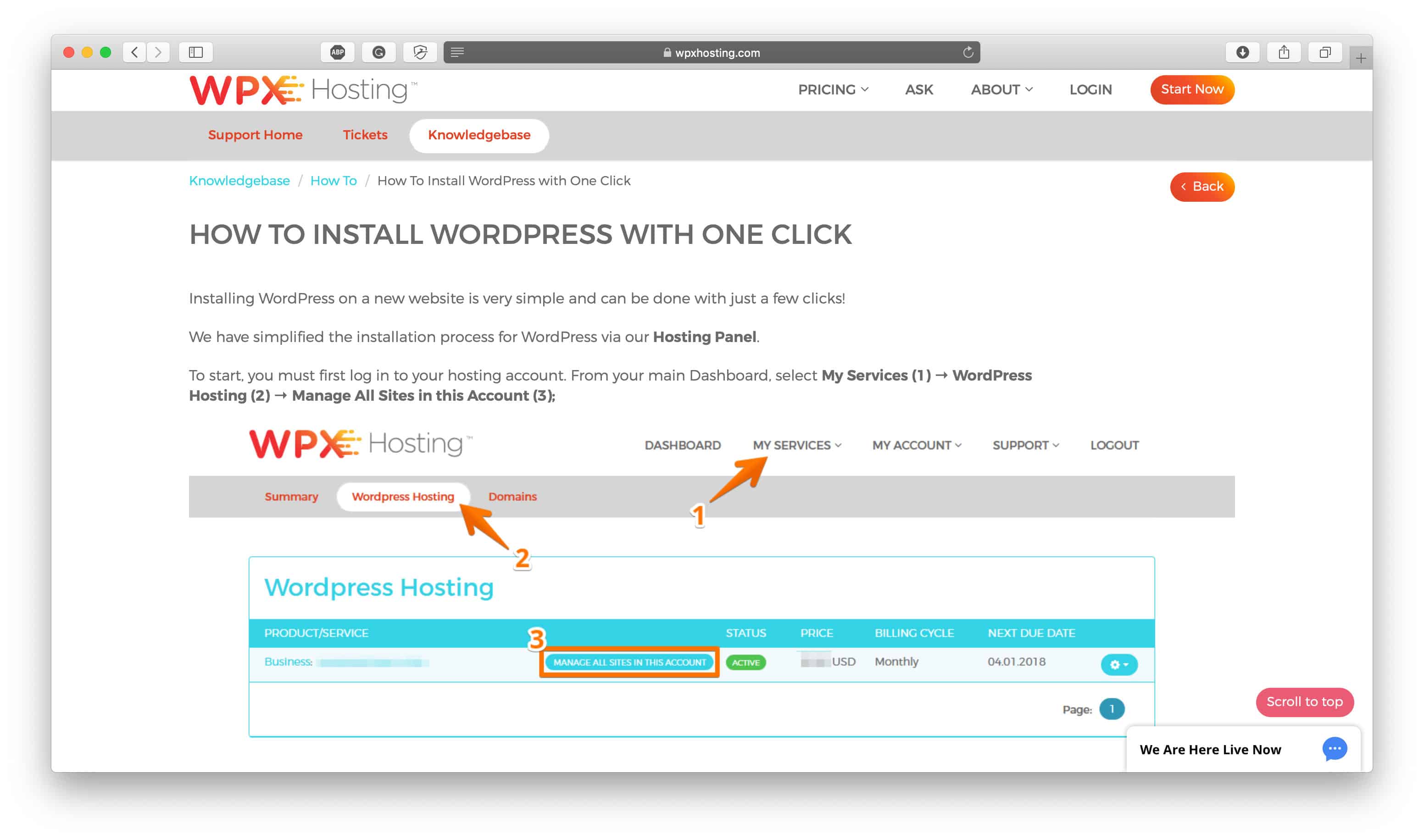 WPXHosting WordPress Kurulumu