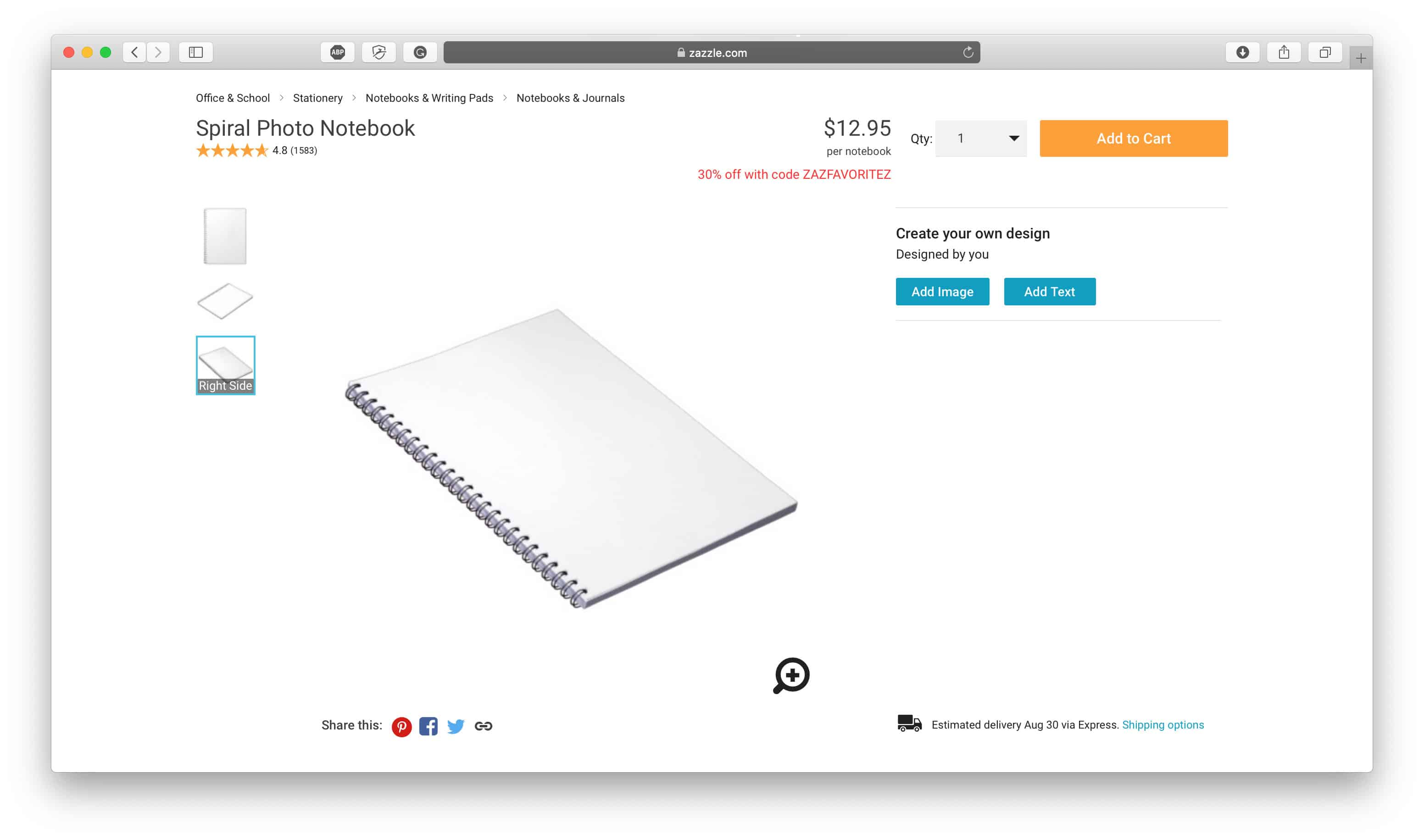 İşletmeler için Zazzle Defter Ürünü