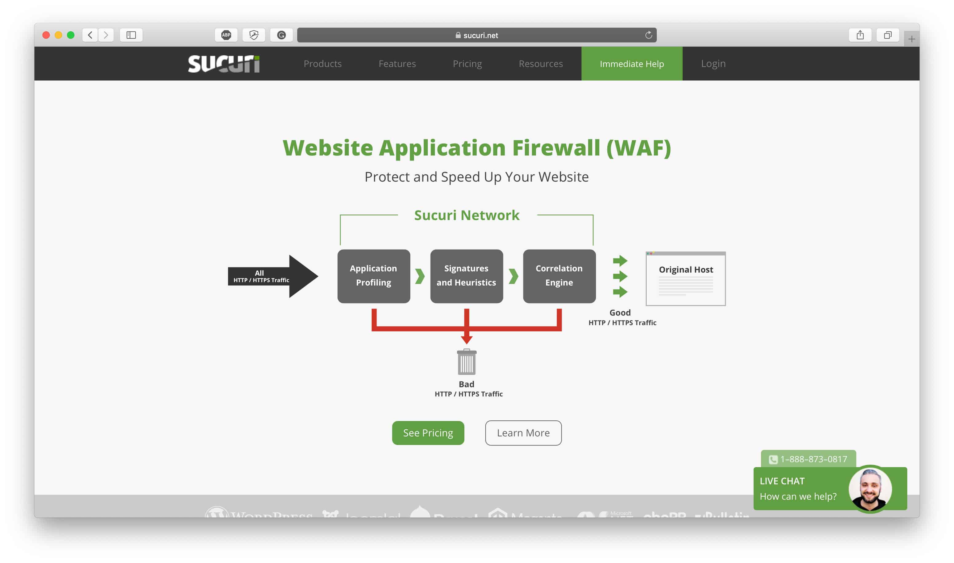 Sucuri Firewall Bewertung