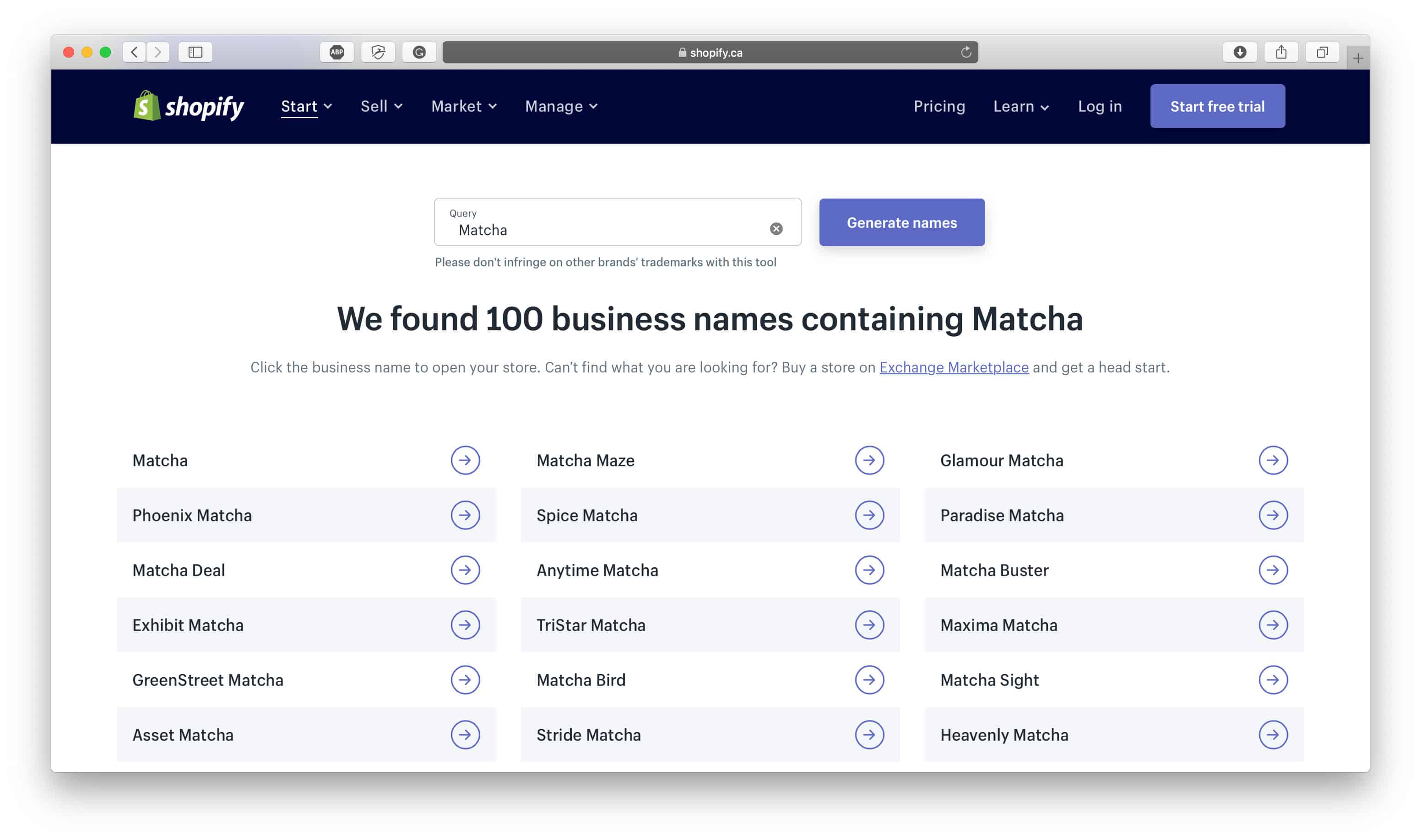 Matcha Çayı Dropshipping İşletme İsimleri