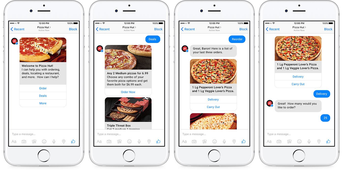 Chatbot de commerce électronique Pizza Hut