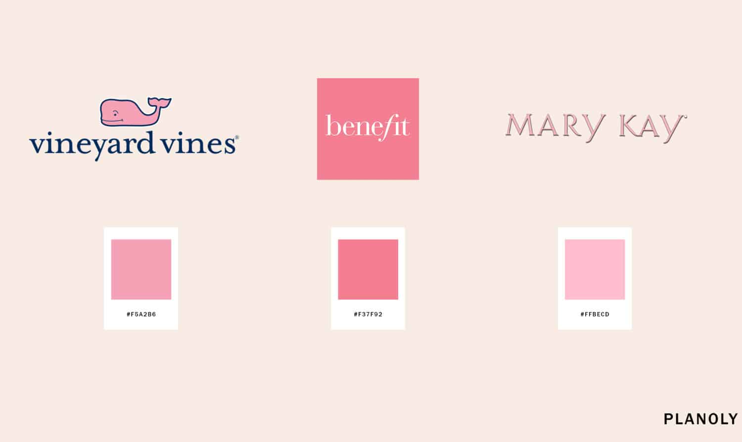 Exemples de couleur de logo de marque rose