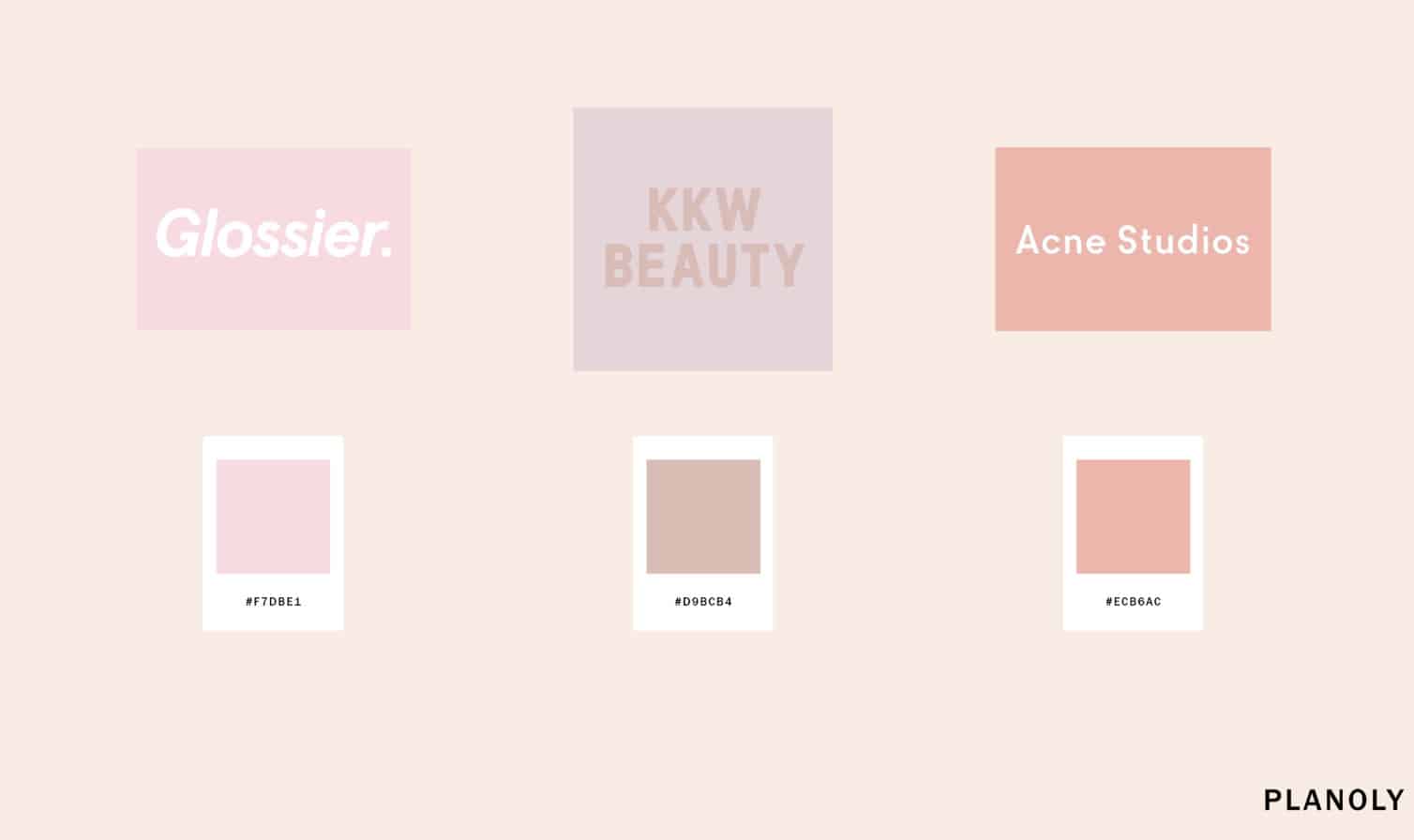 Couleurs du logo de la marque Millienial Pink