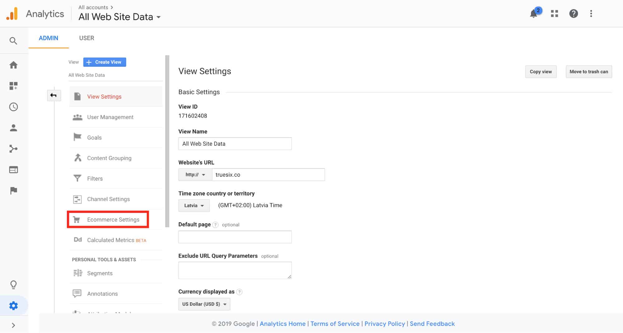 GoogleAnalyticsはeコマース設定を設定します
