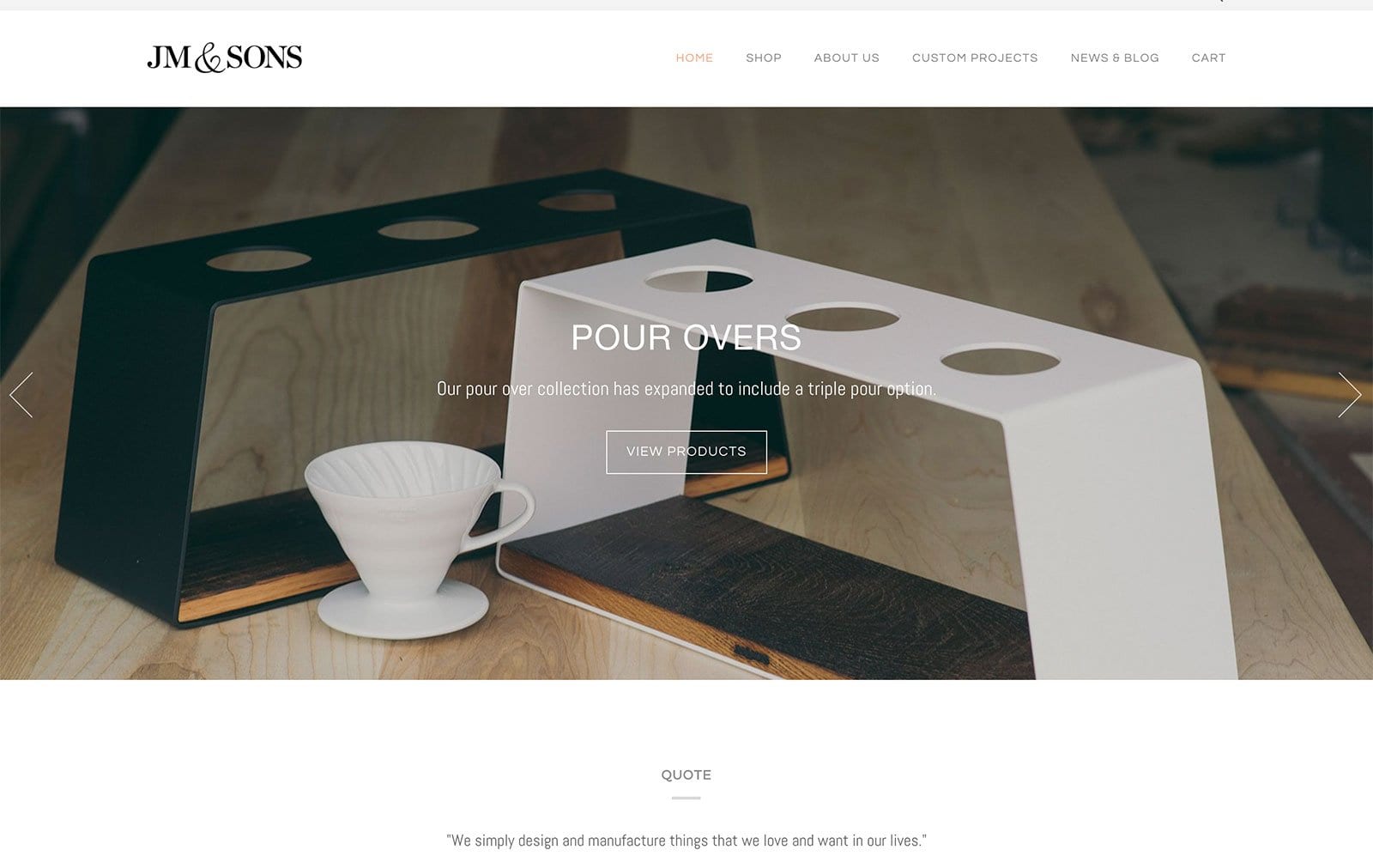 JM & Sons E-Commerce-Website-Design