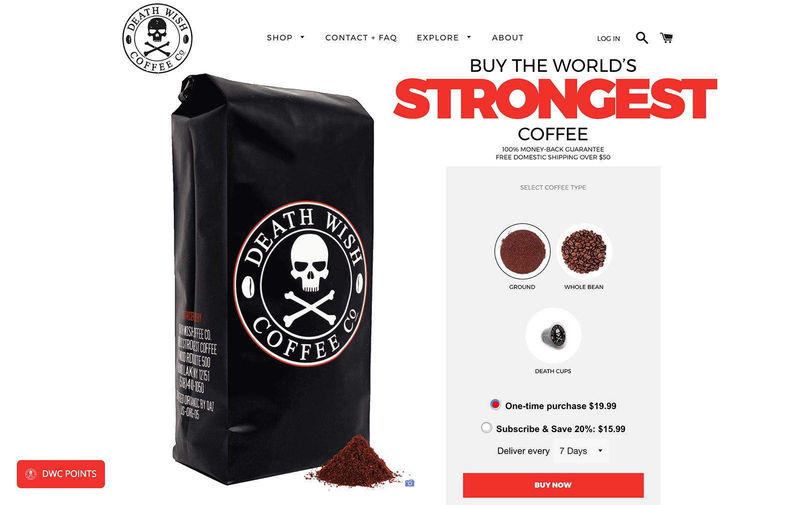 Deathwish Coffee E-Commerce-Website-Design