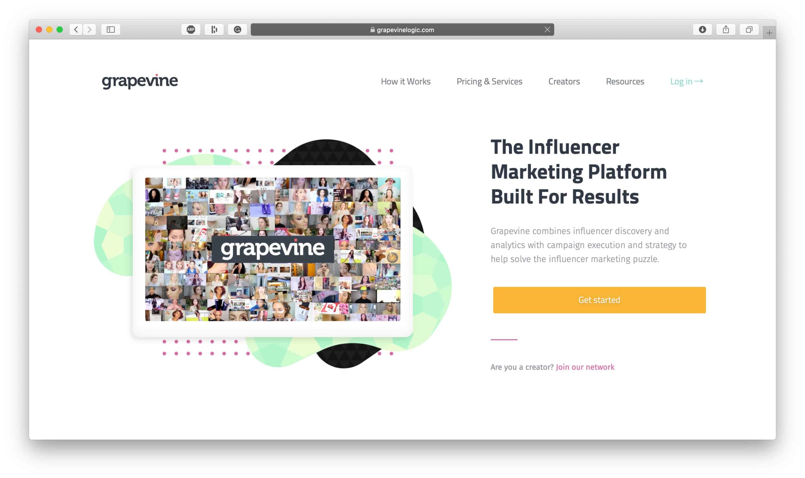 Grapevine Influencer Marketing Suchplattform
