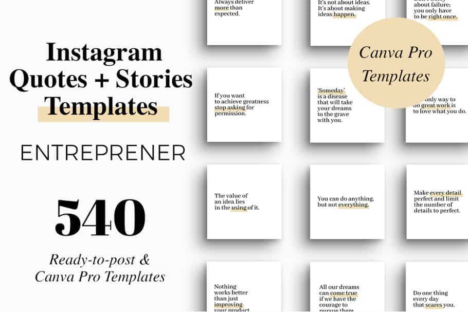 Modelos de citações do empreendedor no Instagram