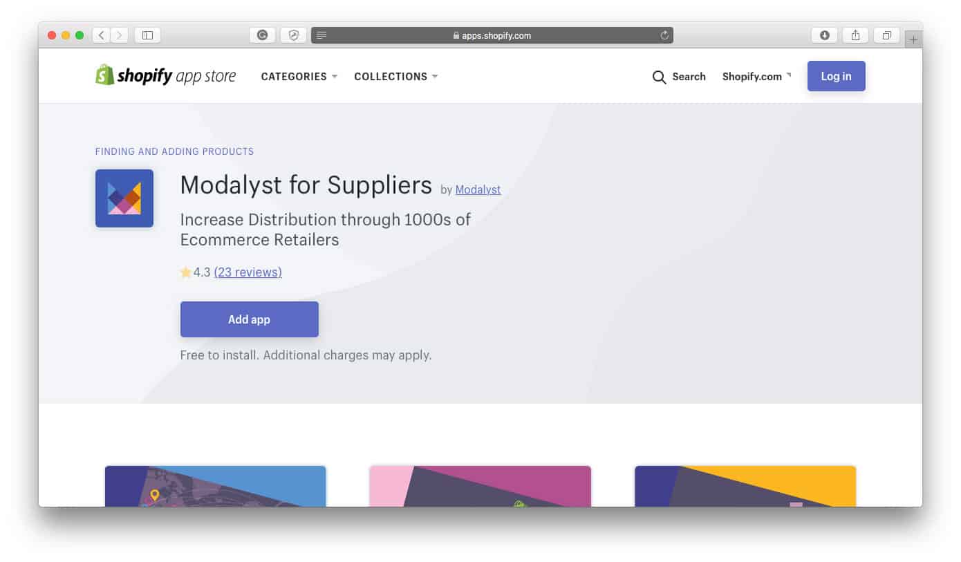 Modalyst Beste Shopify Dropshipping-Apps