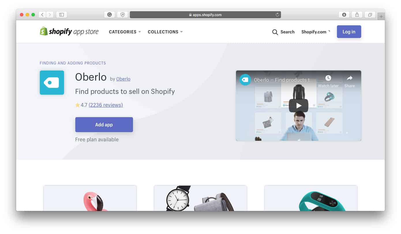 Oberlo Beste Shopify Dropshipping-Apps