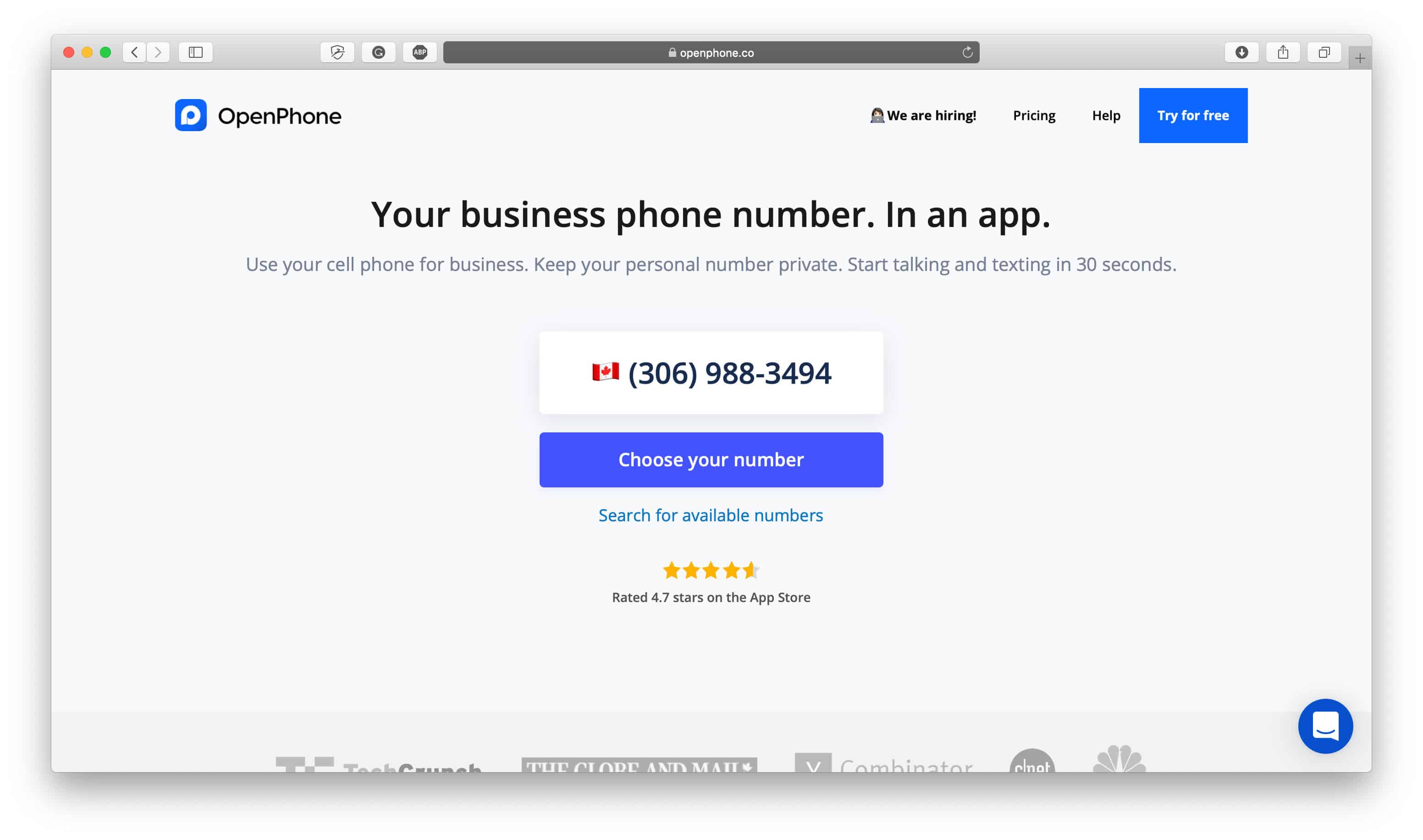 OpenPhone 商務電話號碼