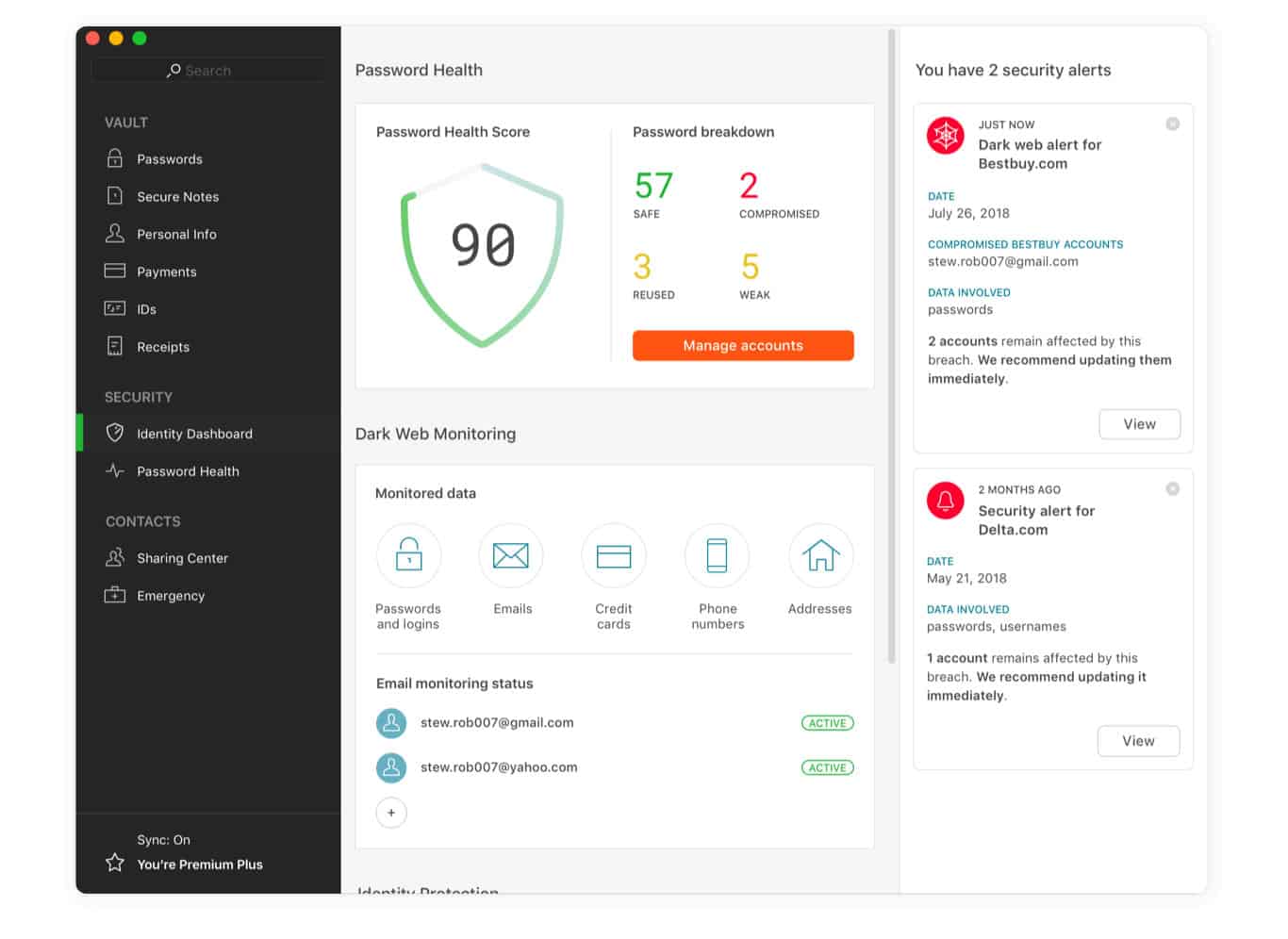 Dashlane 在線安全