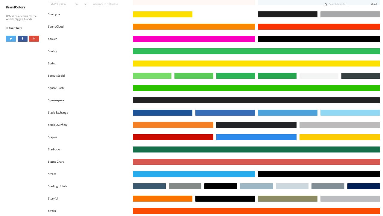 BrandColors 홈페이지