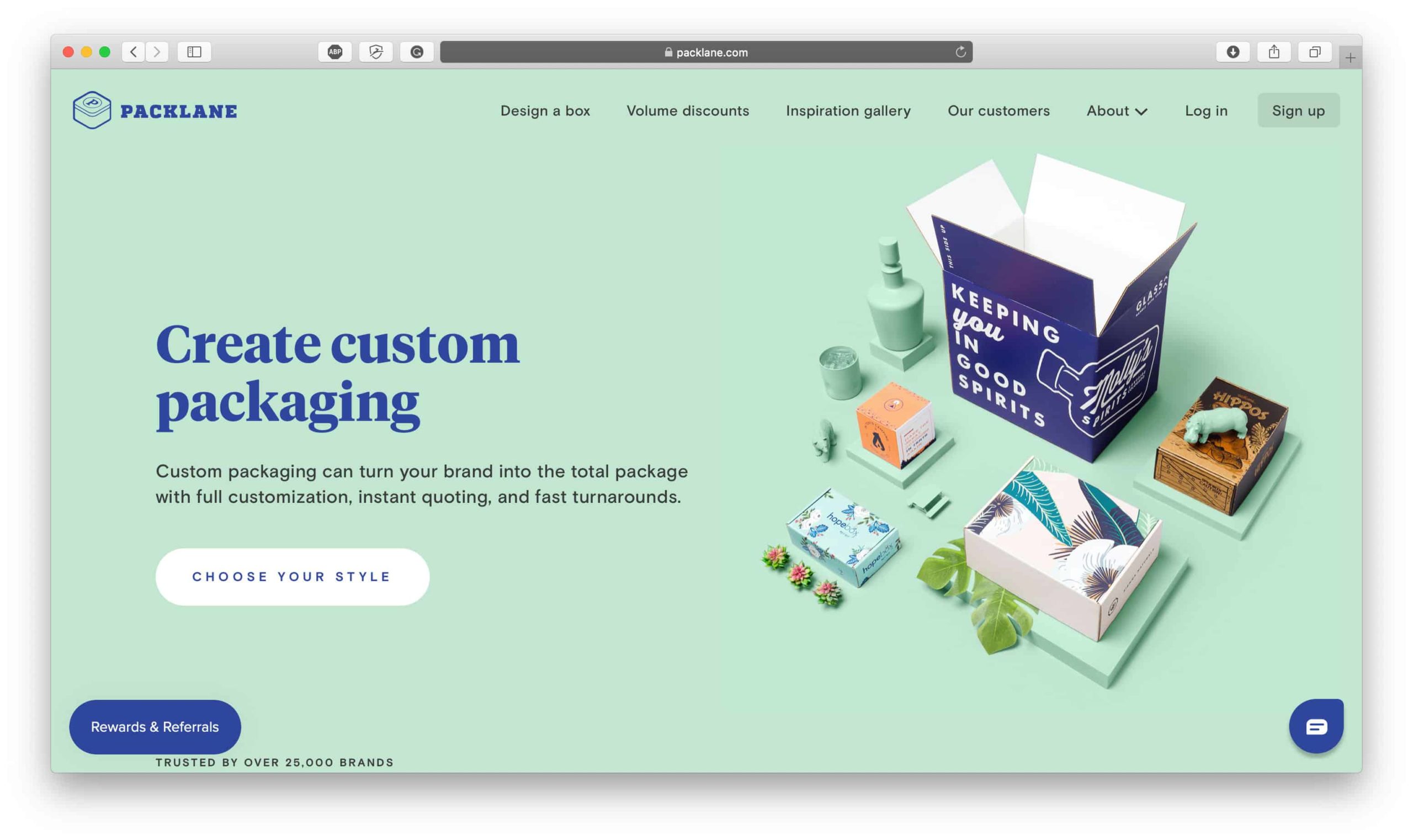 Packlane Homepage