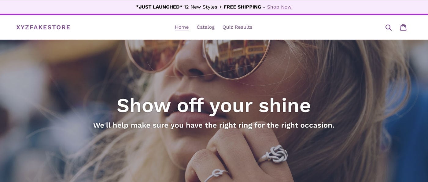Как сделать панель объявлений Shopify
