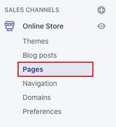 Como criar uma nova página de contato no Shopify