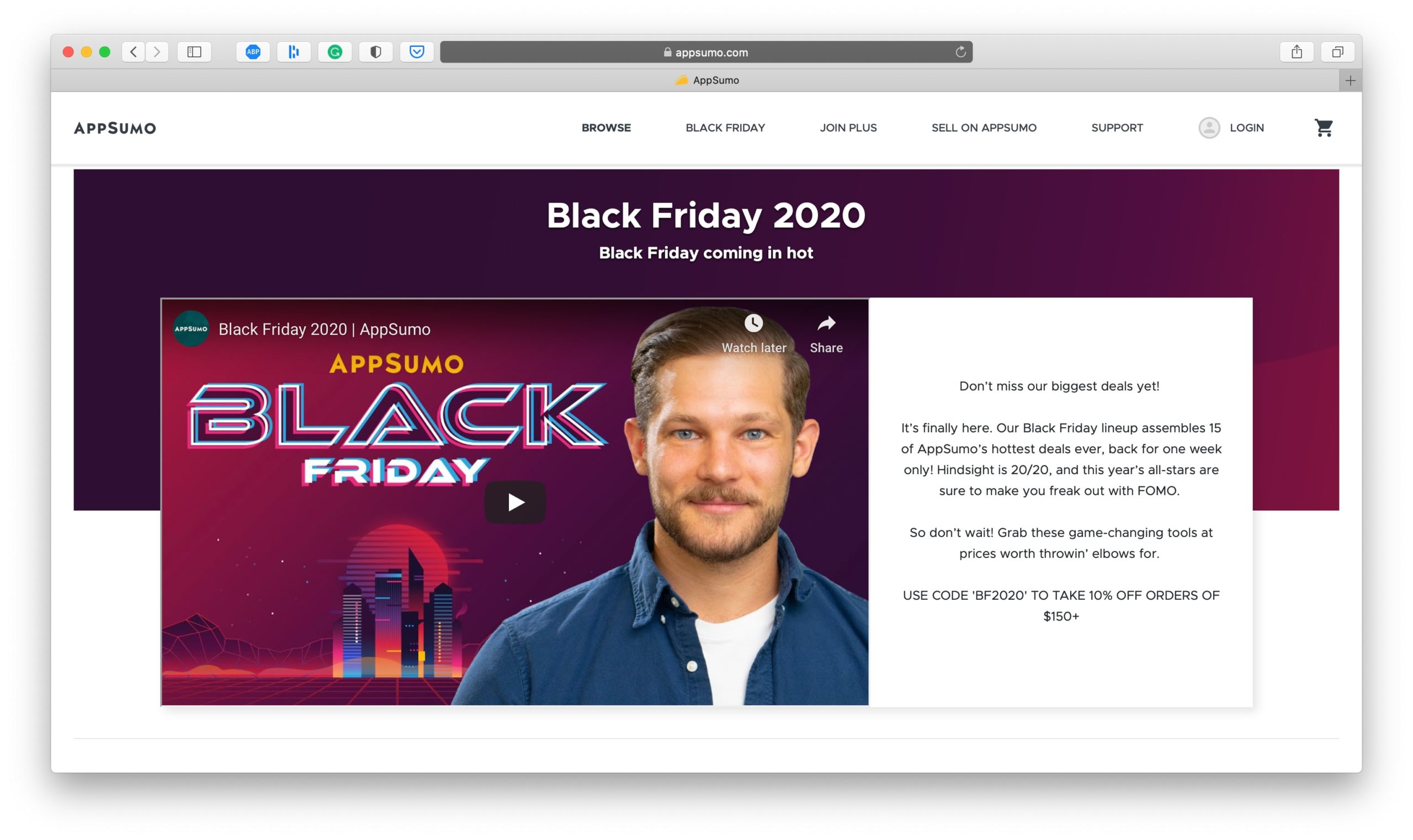 Afacere AppSumo Black Friday