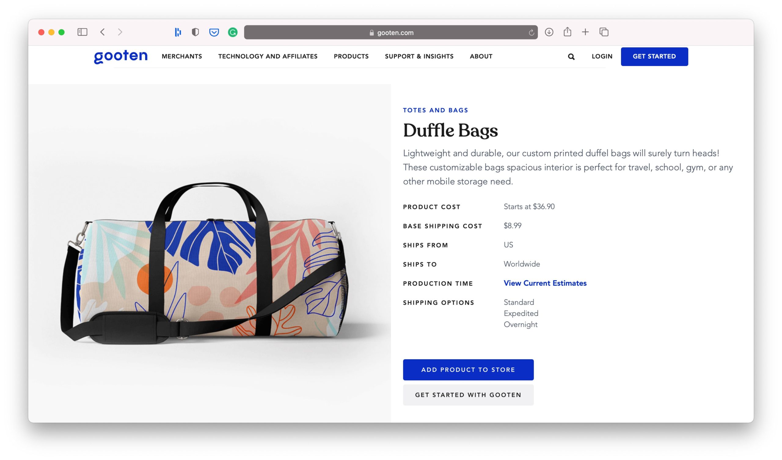 Przedsiębiorcy Duffle Bag Online, aby rozpocząć