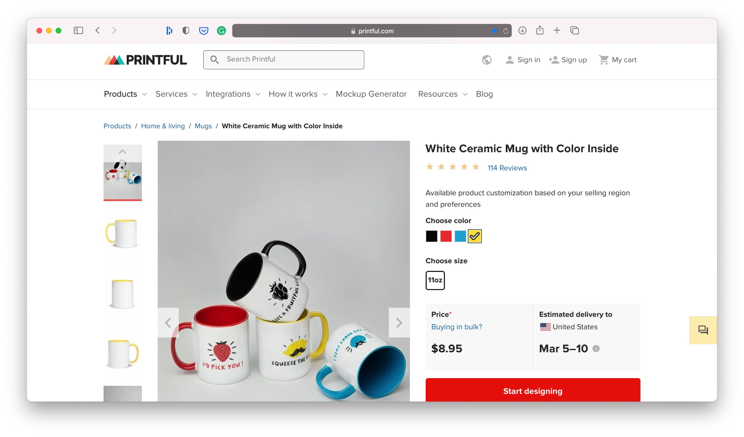 Kubki do sprzedaży online