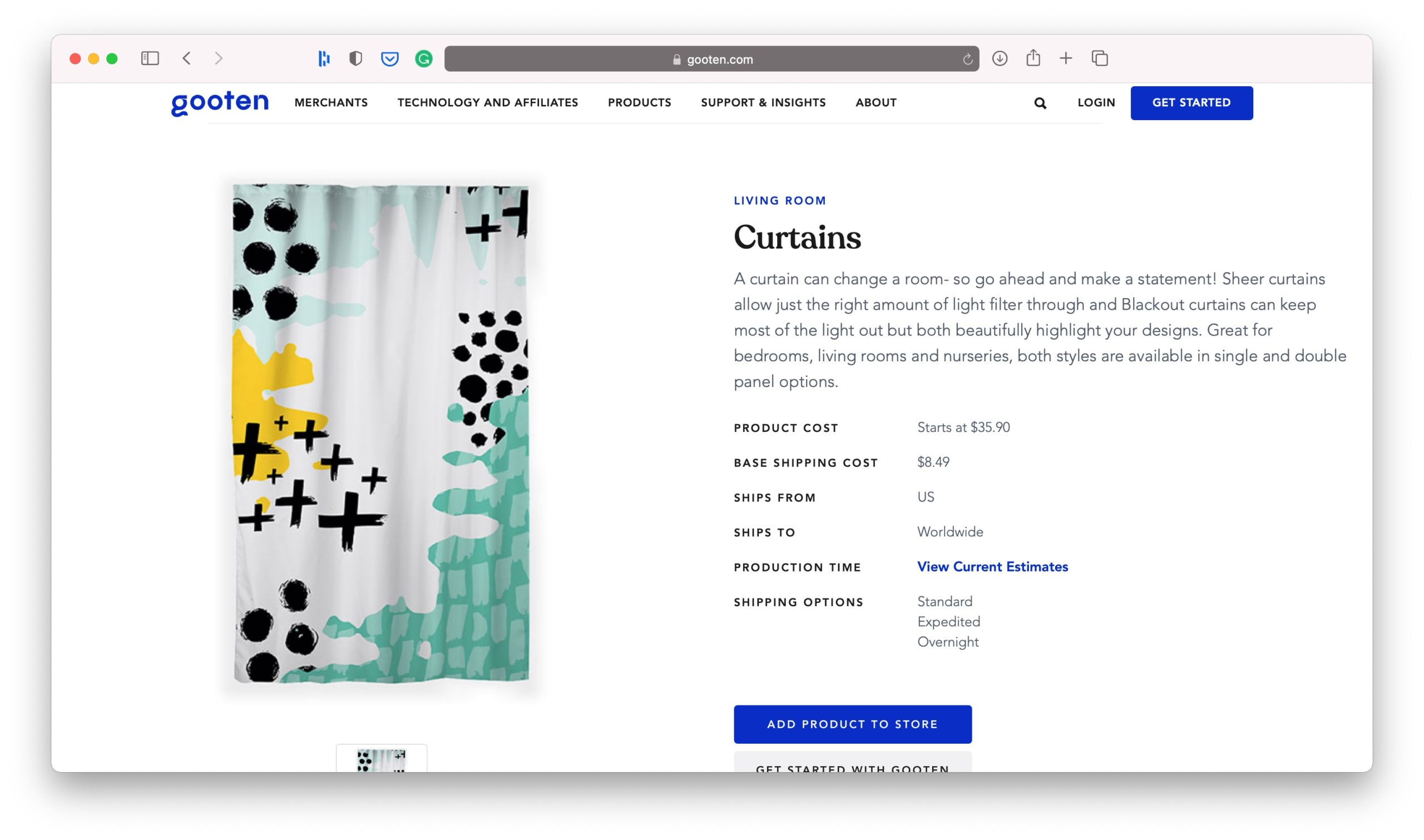 Produkty kurtynowe do sprzedaży online