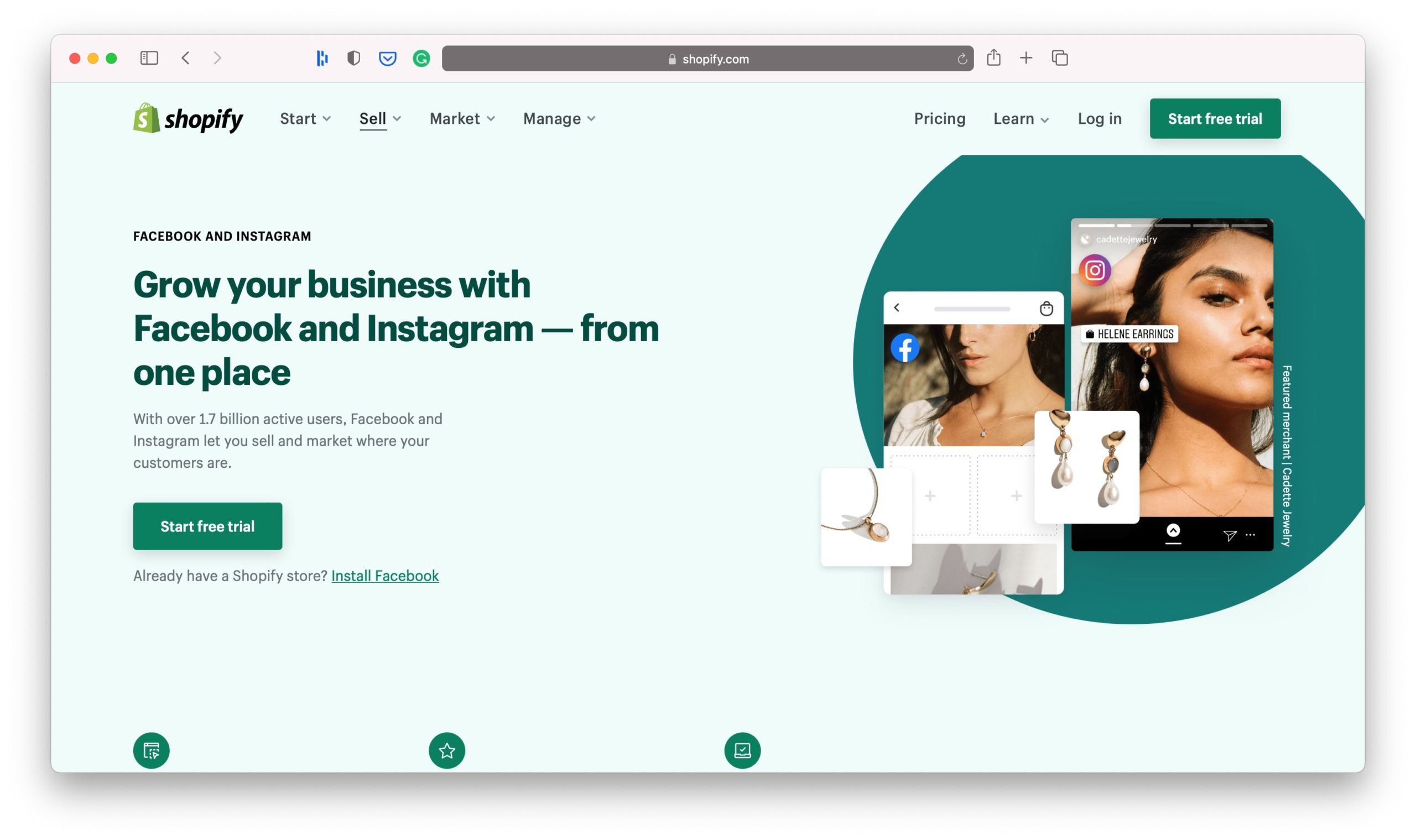 Facebook Shopify-Vertriebskanäle