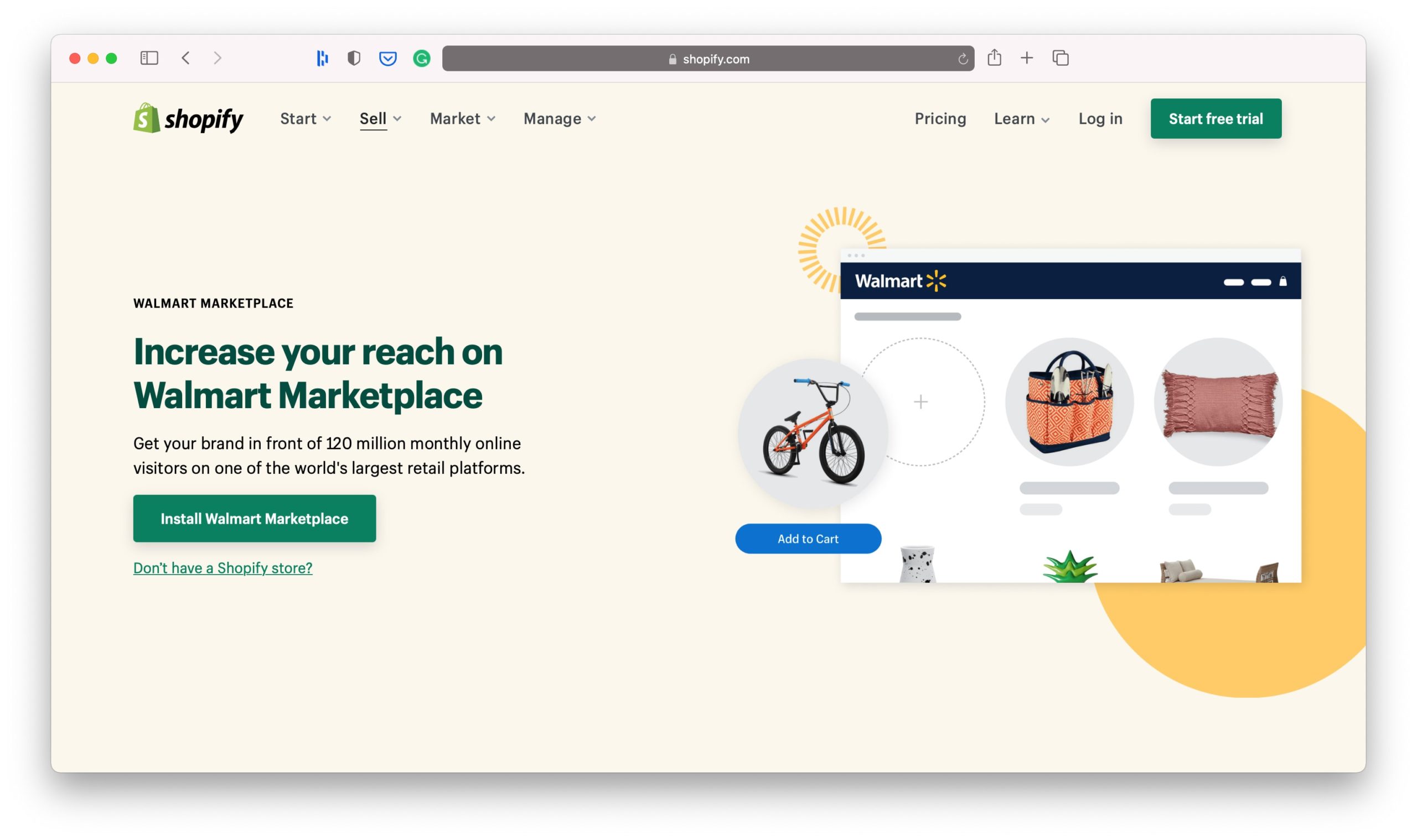 Walmart Shopify-Vertriebskanal