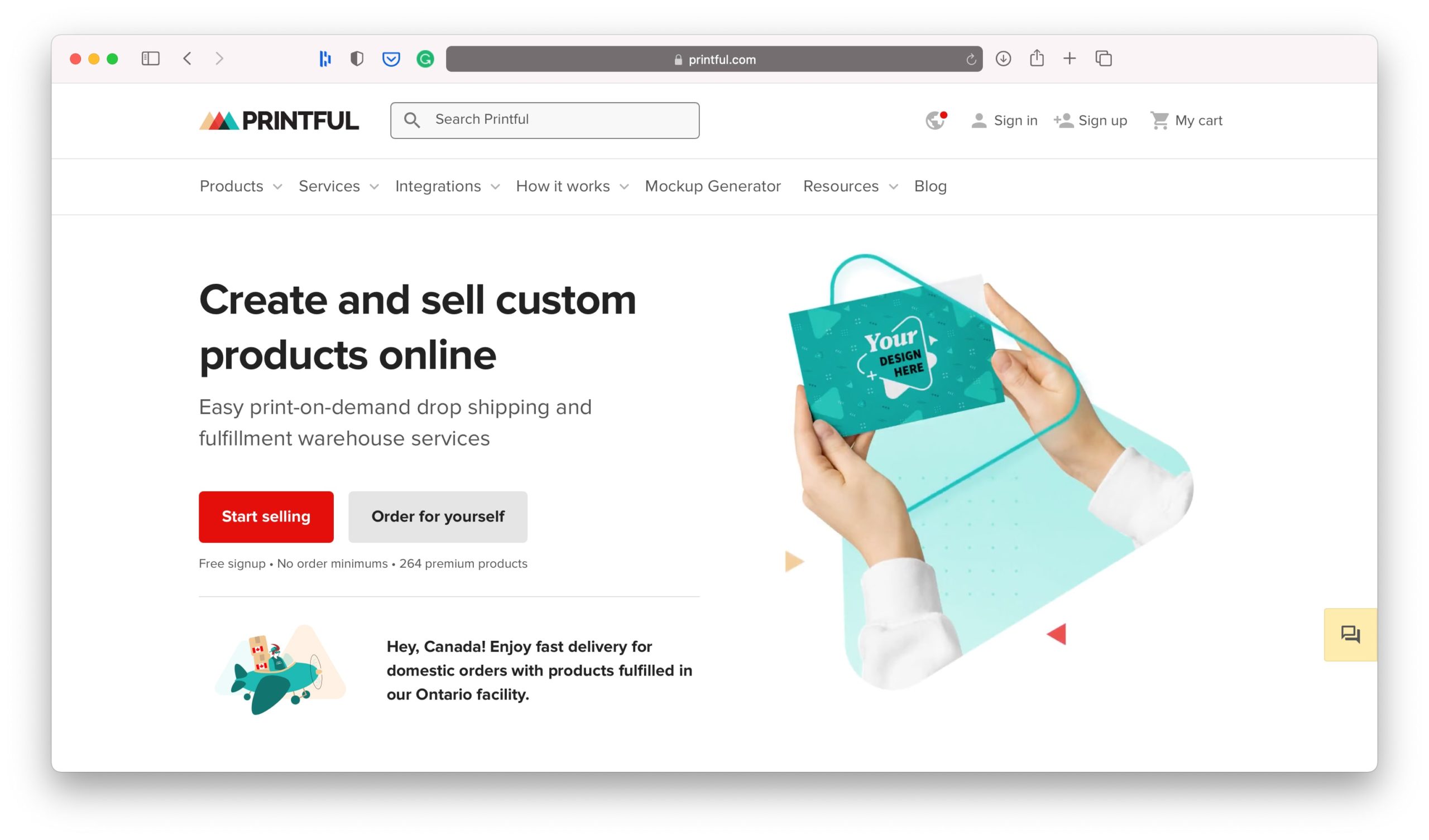 Сделайте мерч с Printful
