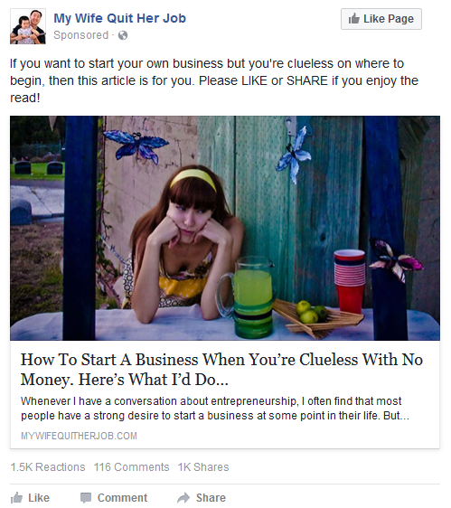 Iklan Facebook tidak tahu apa-apa