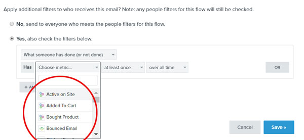 filtros de e-mail