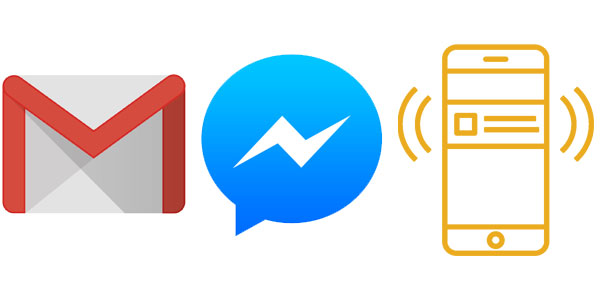 e-mail vs messenger vs push
