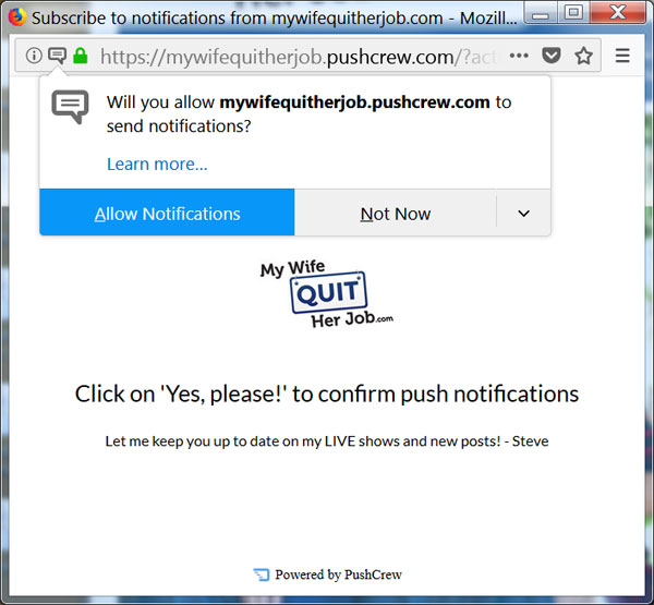 pasul 2 push optin