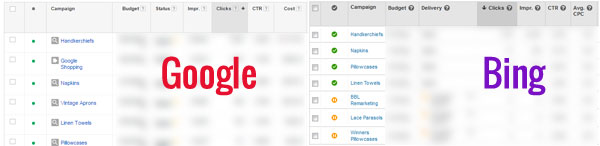 Bing contre Google