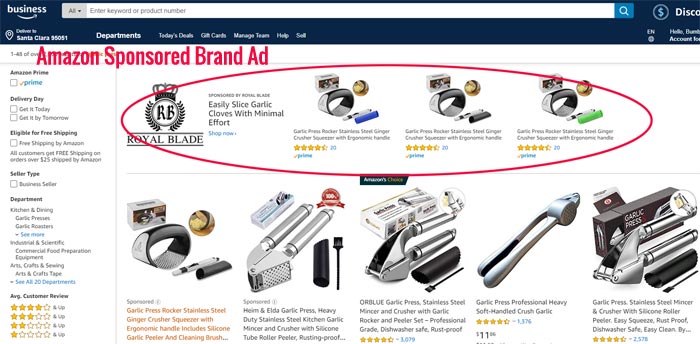 アマゾンスポンサーブランド広告