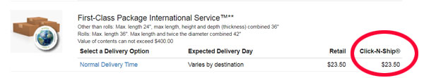 USPS Ke Cina