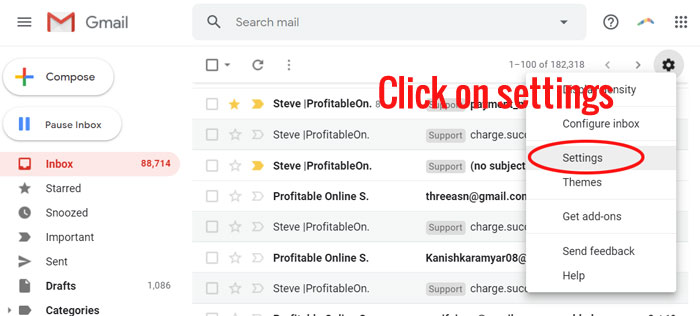Impostazioni Gmail