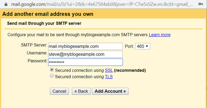 Credenziali e-mail Bluehost
