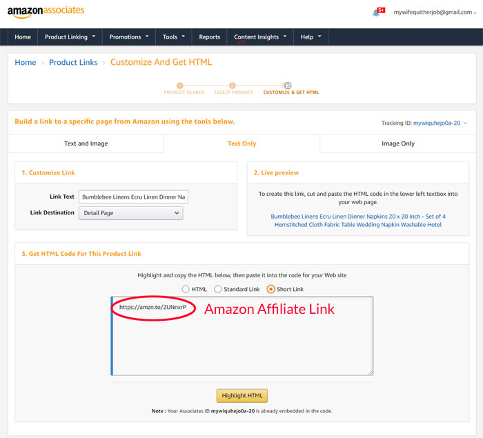 Link afiliat Amazon