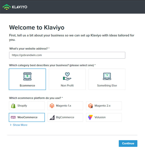 URL Orientasi Klaviyo