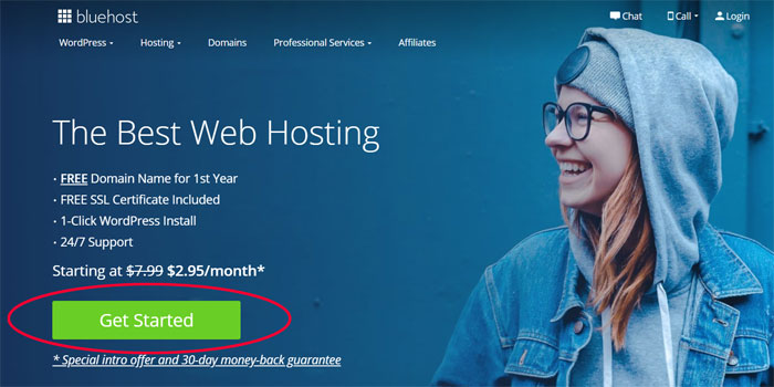 Bluehost principale