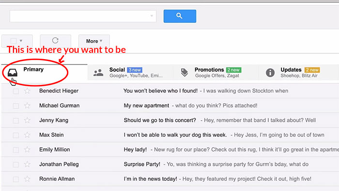 صندوق بريد Gmail