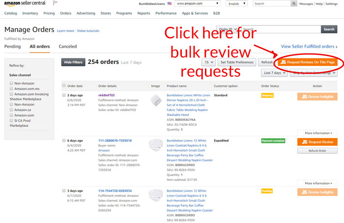 Herramienta de revisión JS Bulk Amazon