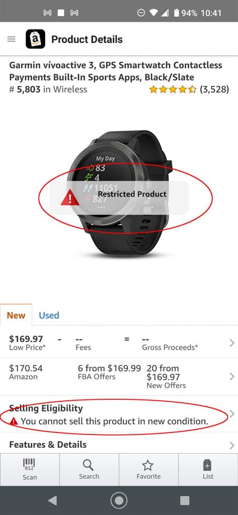 Productos restringidos de Amazon