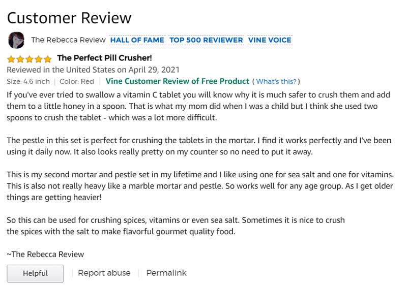 Recenzie pozitivă Amazon Vine