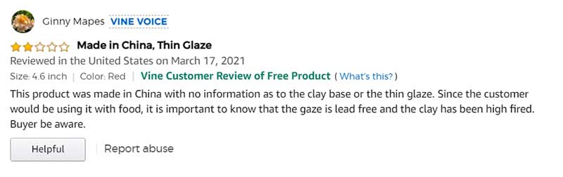 Recenzie negativă a viței de vie Amazon